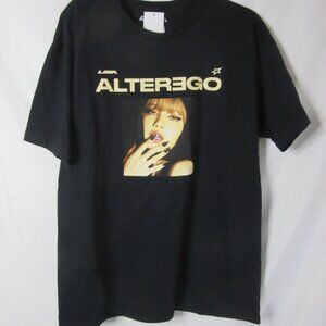 Lisa Alterego Black Graphic T Shirt Tee Coachella Lalisa Concert Size Large NWT
